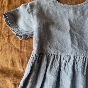 go gently nation kids prairie dress blue chambray